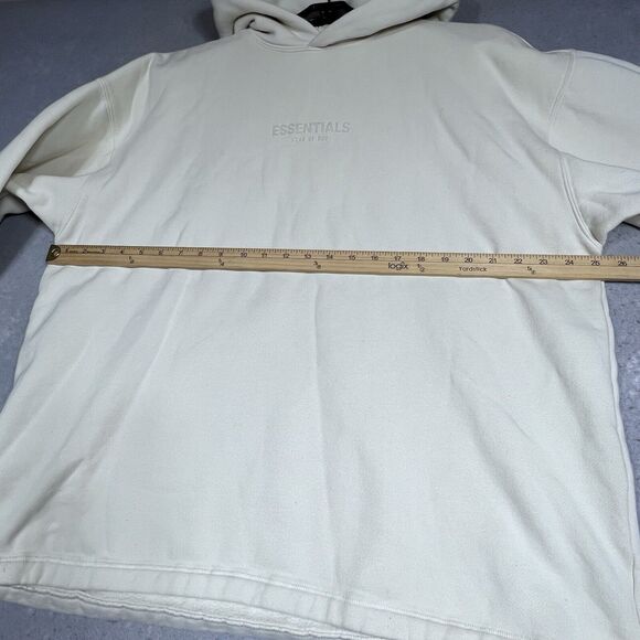 Fear Of God Essentials Sweatshirt Hoodie Mens Size Small Off White Pullover - Picture 7 of 14